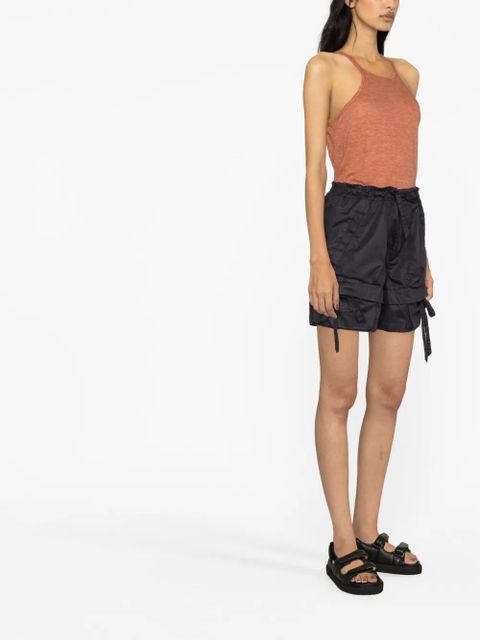 ISABEL MARANT drawstring cotton shorts - Grey