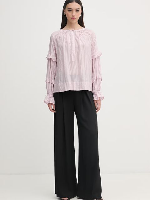 Mos Mosh bluzka koszulowa damska z wiskozy Jorun - zdjęcie produktu nr 1