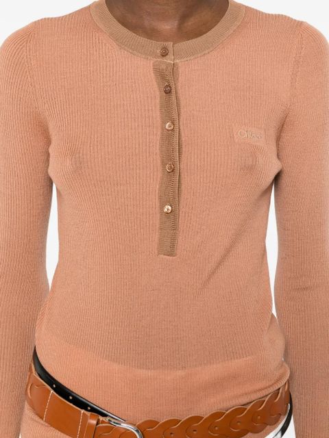 Chloé long-sleeve T-shirt - Brown