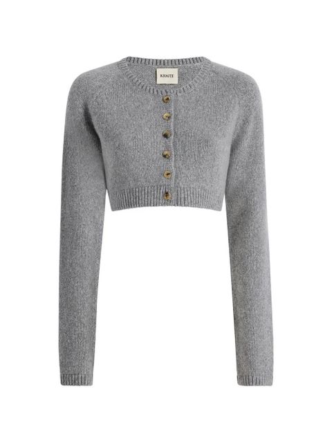 KHAITE long sleeve cardigan - Grey - zdjęcie produktu nr 1