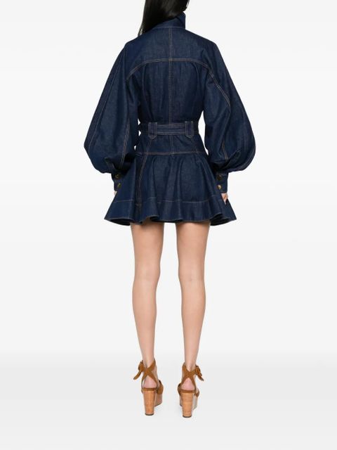 ZIMMERMANN Luna denim button belted dress - Blue
