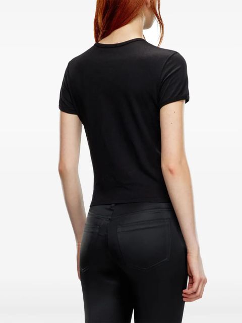 Diesel logo-plaque cotton T-shirt - Black