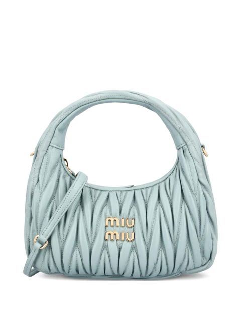 Miu Miu small Wander metal-logo tote bag - Blue