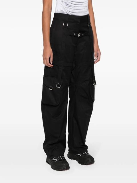 Off-White CO cotton straight-leg trousers - Black - zdjęcie produktu nr 1