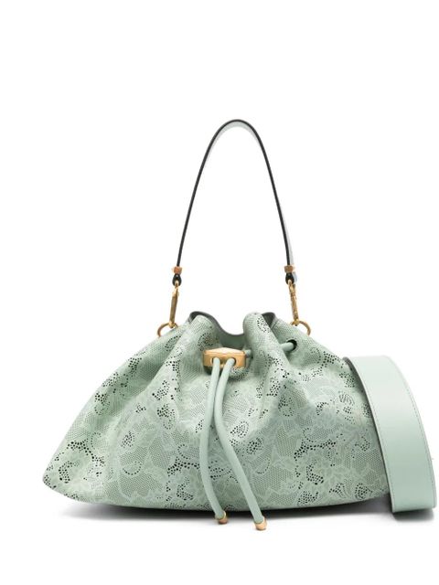 Jimmy Choo Bon Bon laser-cut tote bag - Green - zdjęcie produktu nr 1