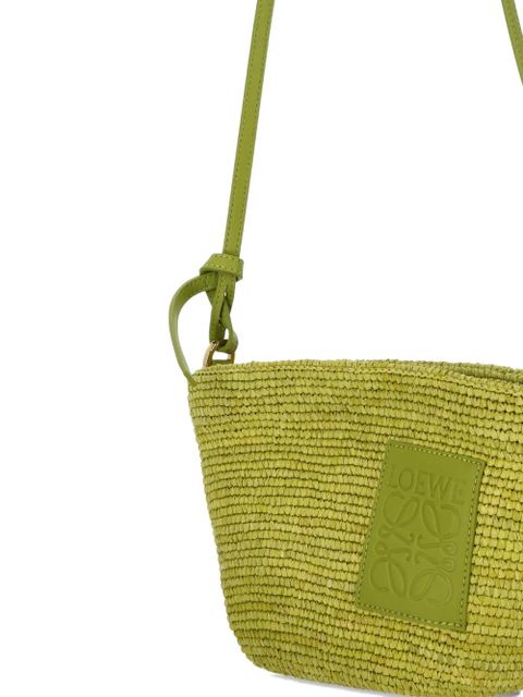 LOEWE logo-patch shoulder bag - Green