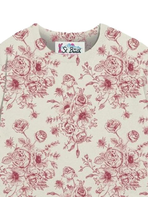 MC2 Saint Barth floral-print crew-neck sweater - White - zdjęcie produktu nr 2