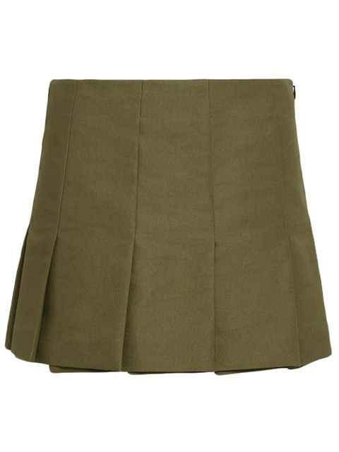 Prada triangle-logo canvas miniskirt - Green - zdjęcie produktu nr 1