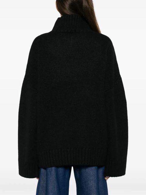 JW Anderson leather-pocket sweater - Black