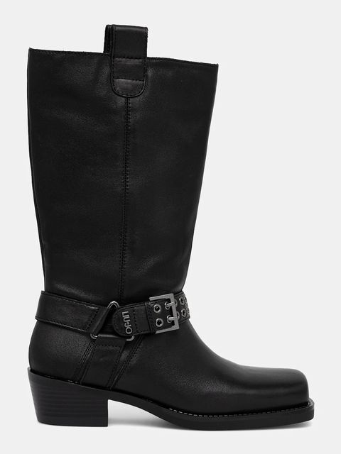 Liu Jo kozaki skórzane ROXY 02 damskie kolor czarny na słupku SF5049P010222222 - zdjęcie produktu nr 2