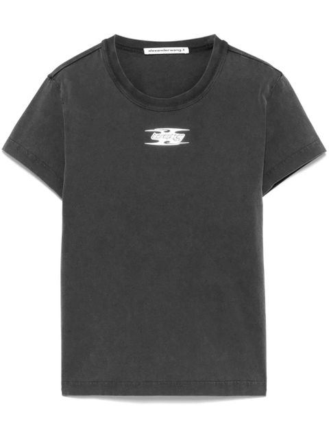 Alexander Wang puff logo shrunken T-shirt - Grey - zdjęcie produktu nr 1