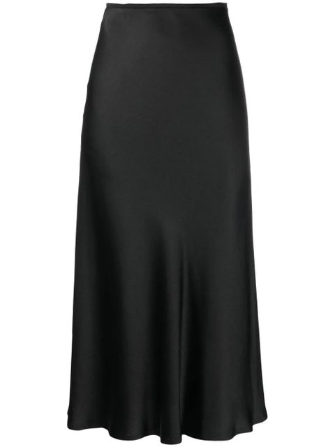 Maison Margiela bias-cut satin midi skirt - Black - zdjęcie produktu nr 1