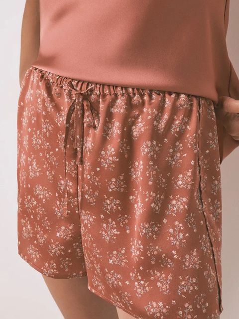 women'secret piżama damska kolor pomarańczowy satynowa 2542461