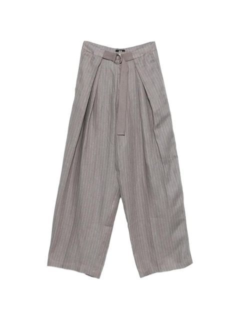 Eleh pinstripe belted trousers - Grey - zdjęcie produktu nr 1