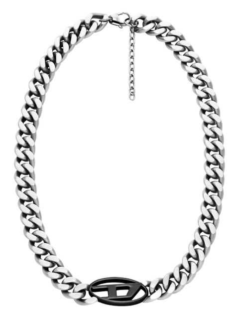 Diesel curb-chain logo necklace - Grey - zdjęcie produktu nr 2