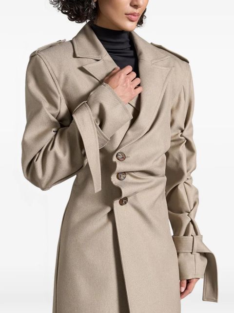Manière De Voir Joana double-breasted trench coat - Neutrals