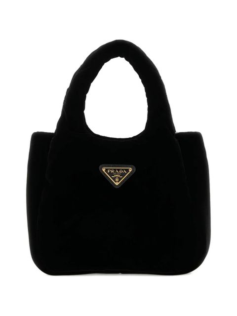 Prada mini velvet tote bag - Black - zdjęcie produktu nr 1