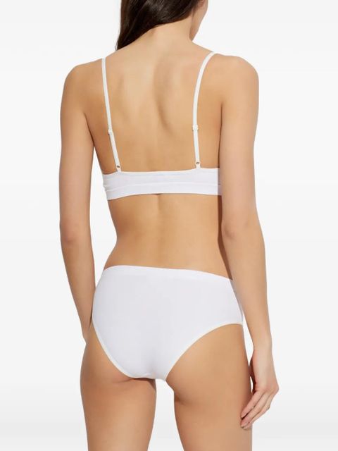 MM6 Maison Margiela label triangle bra - White