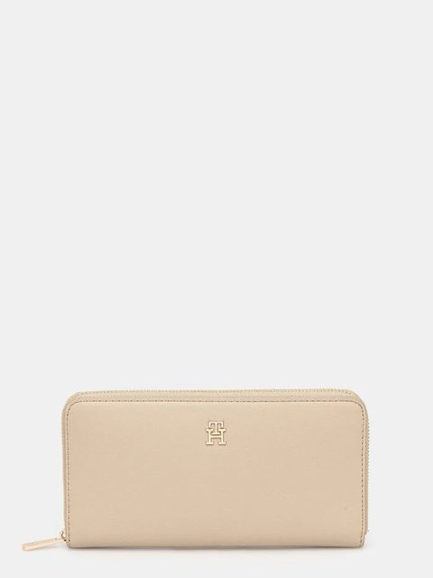 Tommy Hilfiger portfel damski kolor beżowy AW0AW17744 - zdjęcie produktu nr 1