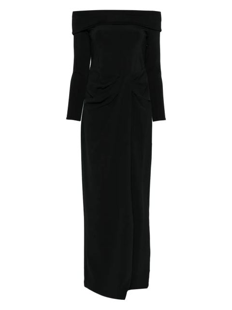 Lauren Ralph Lauren off-shoulder draped dress - Black - zdjęcie produktu nr 2