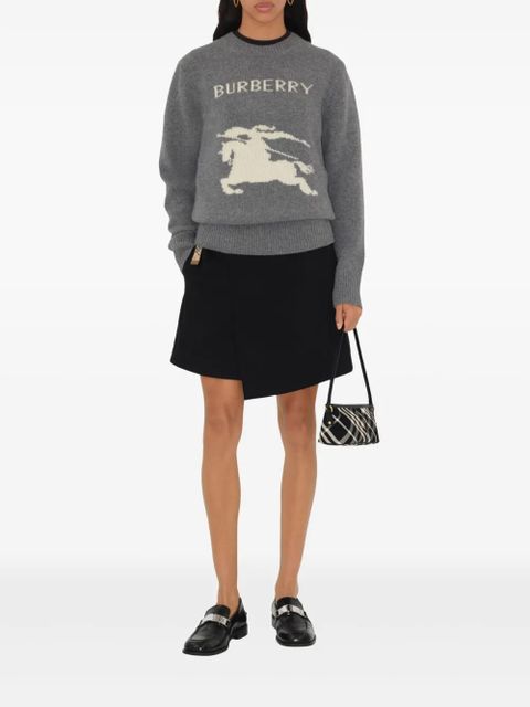 Burberry Equestrian Knight-intarsia jumper - Grey