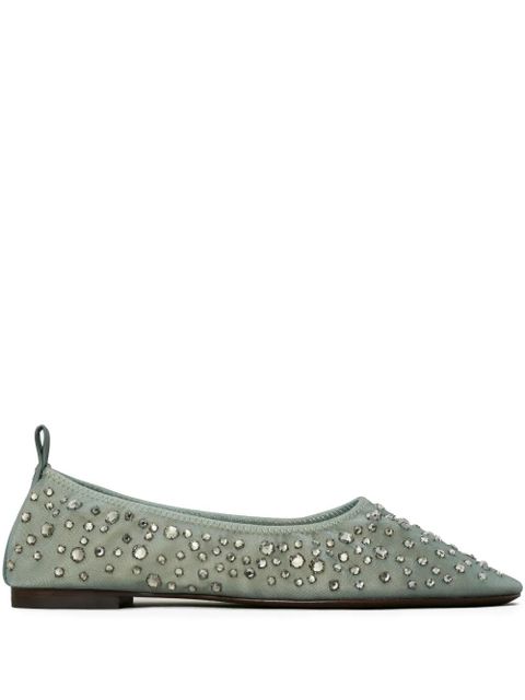 Tory Burch crystal-embellished ballet flats - Blue - zdjęcie produktu nr 1