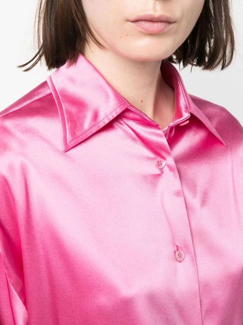 TOM FORD pointed-collar button-up shirt - Pink