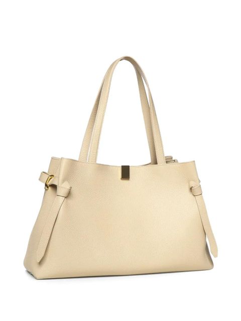 Yuzefi Gyoza mini pebble-grain tote bag - White