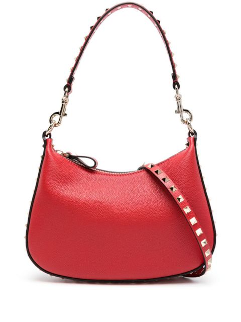 Valentino Garavani small Rockstud leather shoulder bag - Red - zdjęcie produktu nr 1