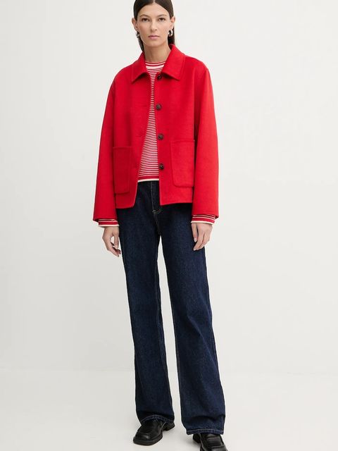 Marc O'Polo sweter bawełniany damski kolor czerwony lekki 600602360007 - zdjęcie produktu nr 2