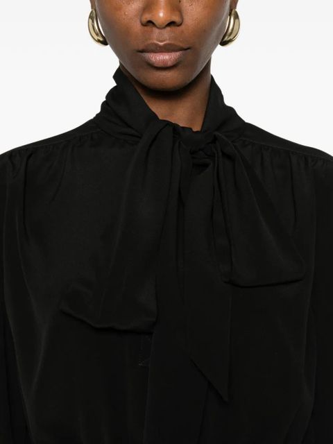 Saint Laurent tie blouse - Black