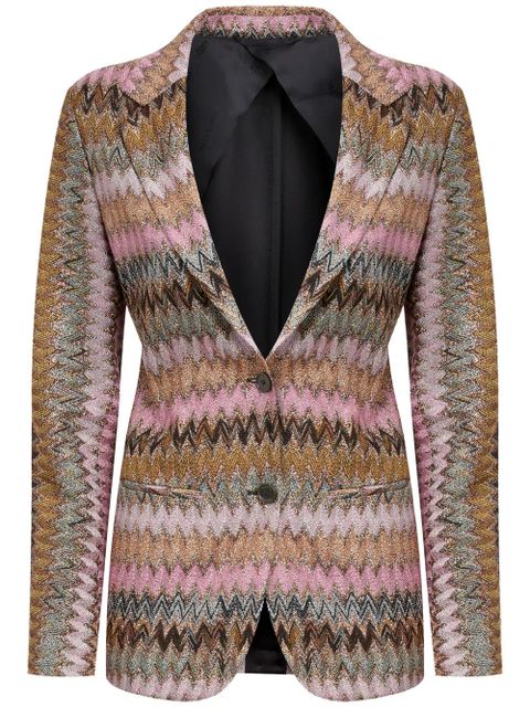 Missoni chevron-knit blazer - Pink - zdjęcie produktu nr 1