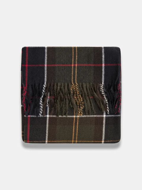 Barbour szalik damski kolor zielony wzorzysty LSC0426 - zdjęcie produktu nr 2