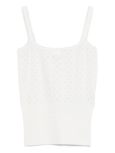 JW Anderson ribbed-knit tank top - White - zdjęcie produktu nr 1