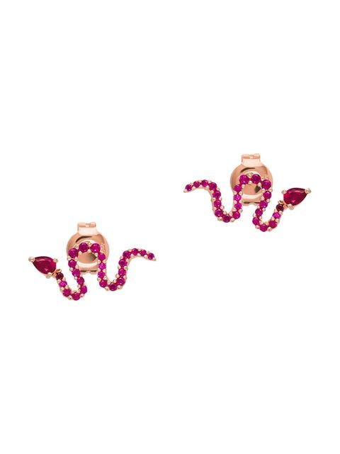 Emporio Armani kolczyki ze srebra pokrytego złotem - zdjęcie produktu nr 1