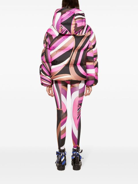 PUCCI Iride-print puffer jacket - Pink