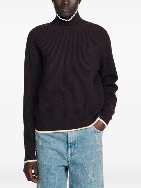 SANDRO turtleneck sweater - Brown - zdjęcie produktu nr 2