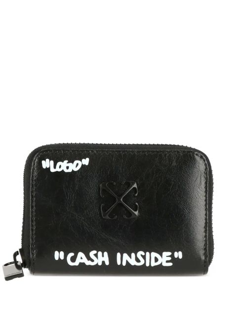 Off-White logo-plaque quote-print wallet - Black - zdjęcie produktu nr 1