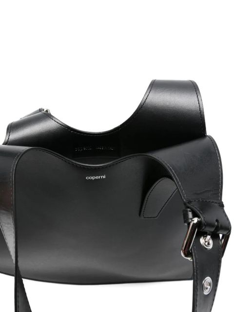 Coperni heart buckle shoulder bag - Black