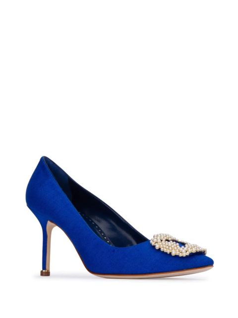 Manolo Blahnik 105mm Hangisi pumps - Blue