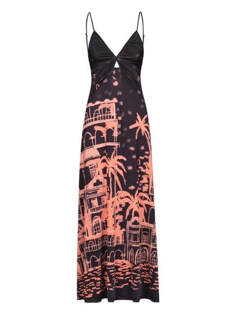Johanna Ortiz Nuestra Tierra cut-out printed maxi dress - Black - zdjęcie produktu nr 1