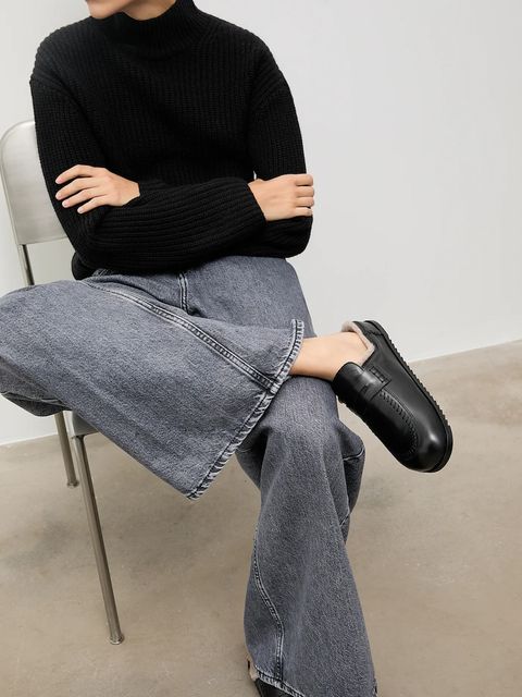 Answear.LAB klapki skórzane damskie kolor czarny - zdjęcie produktu nr 1