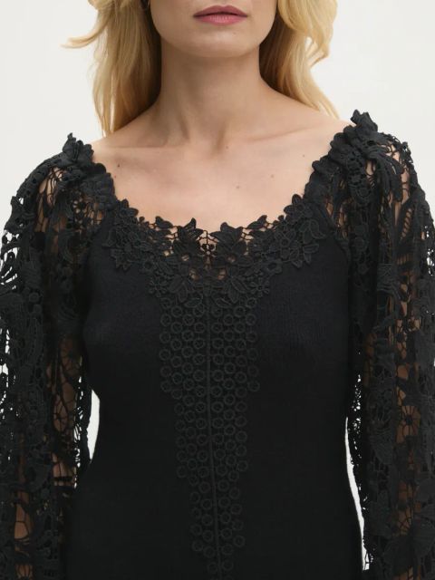 Answear.LAB sukienka kolor czarny mini dopasowana