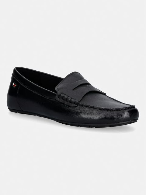 Tommy Hilfiger mokasyny damskie skórzane FLAG LEATHER DRIVER LOAFER - zdjęcie produktu nr 2
