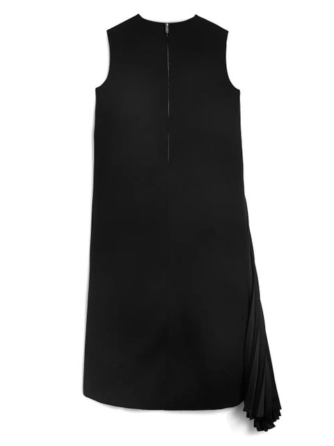 Jil Sander draped-detail midi dress - Black
