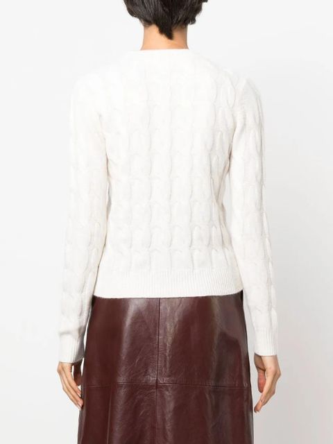 Max Mara cable-knit cashmere jumper - Neutrals