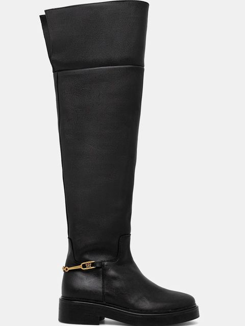 Tommy Hilfiger kozaki skórzane TH HORSEBIT RIDING OVERKNEE BOOT - zdjęcie produktu nr 1