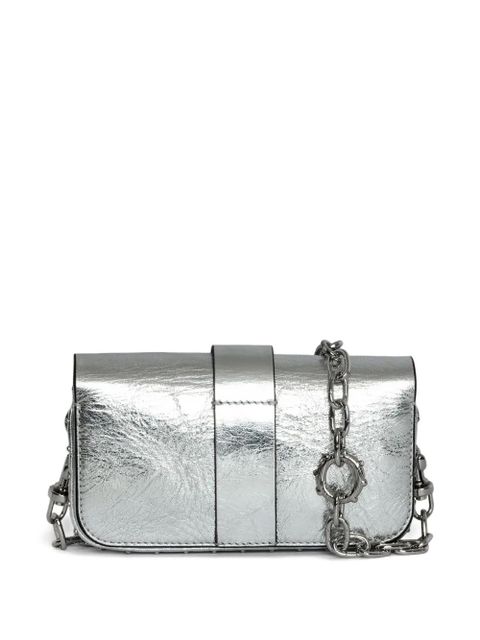 Zadig&Voltaire metallic leather crossbody bag - Silver