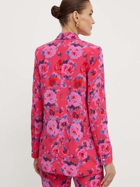 Morgan marynarka VOLIN.F kolor różowy jednorzędowa wzorzysta