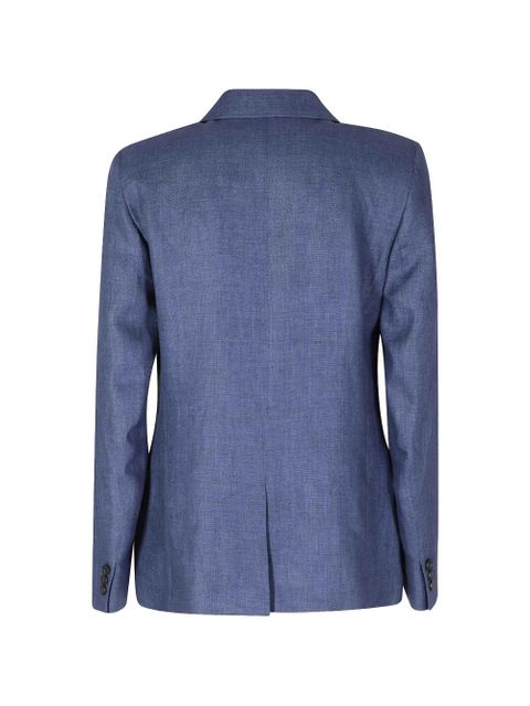 Weekend Max Mara single-breasted linen blazer - Blue - zdjęcie produktu nr 2